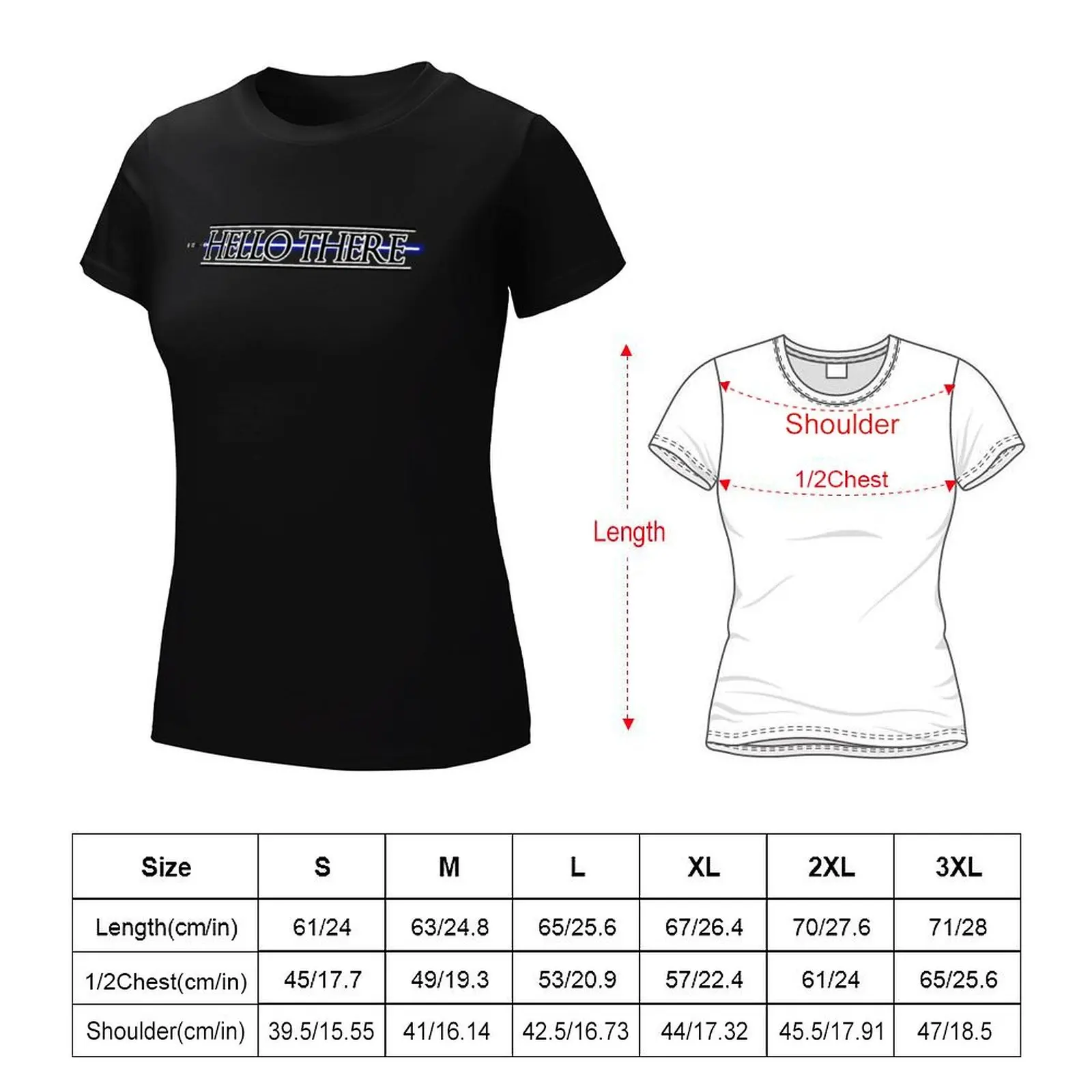 Hello There T-Shirt Blouse summer tops workout t shirts for Women