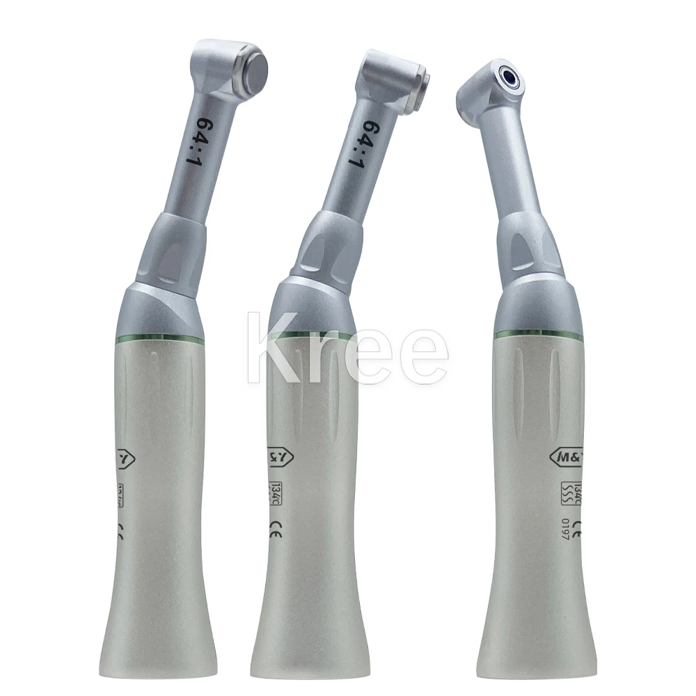 den tal Contra Angle 64:1 Low Speed Reduction Push Button Handpiece Fit E type Motors Endodontic Treatment Dentists Equipment