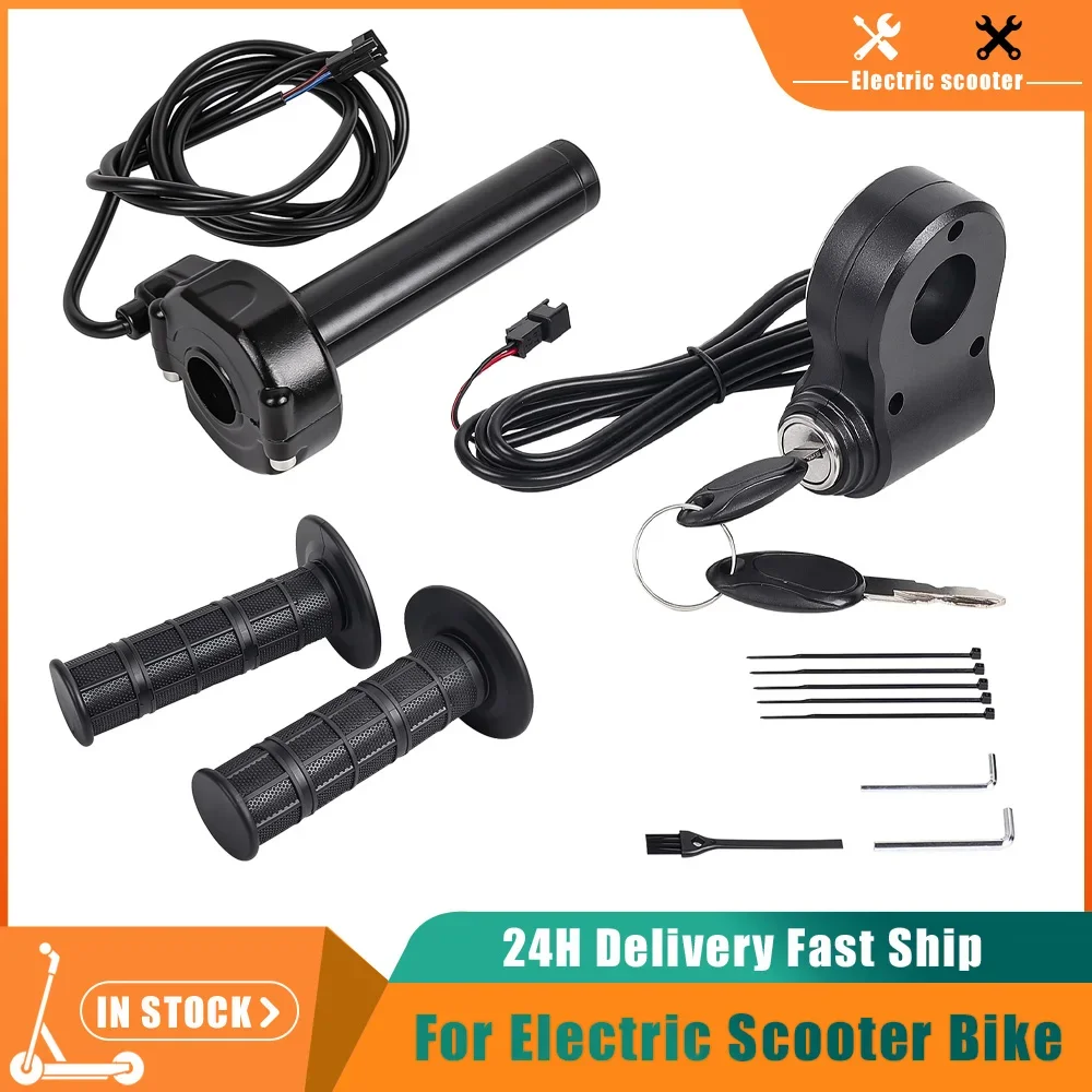 E-Bike Full Twist Throttle Rolling Bearing Throttle for Ridstar Q20 Surron Electric bike Twist Throttle Grip with Key Ignition