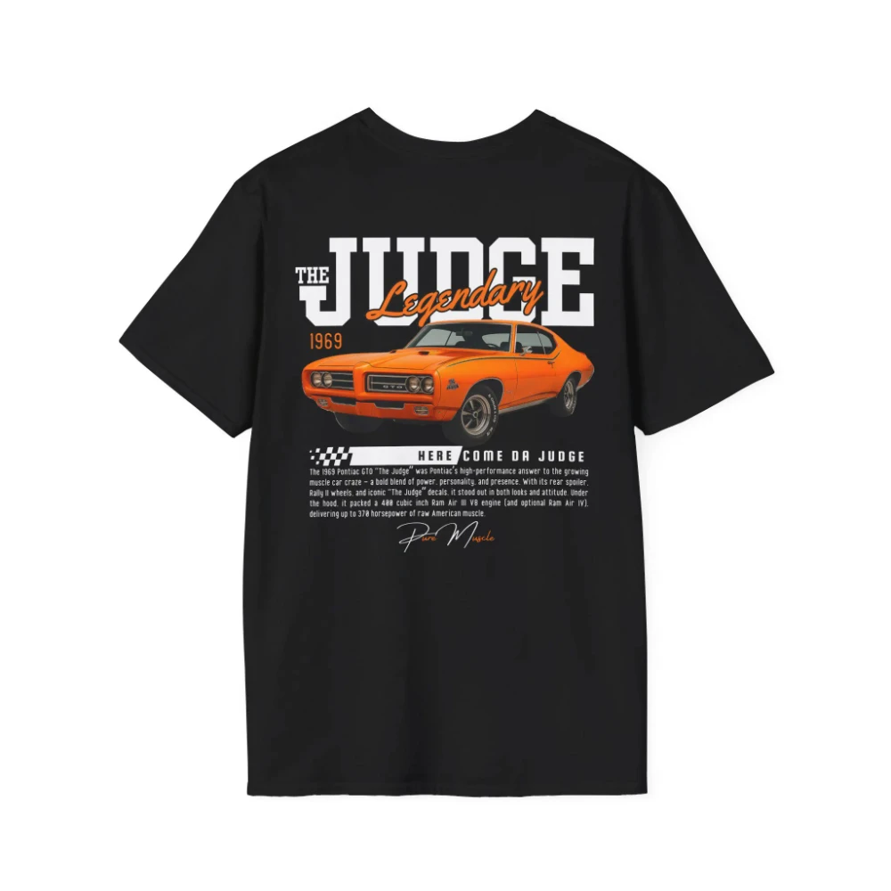 The Judge Inspired By 1969 Pontiac GTO T Shirt Classic Muscle Car T-Shirt Gift for Car Lovers Retro Vintage Car T Shirt