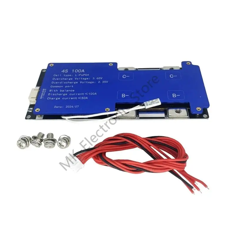 R2LF 4S LiFePO4 Battery Balance Charging Board Module 100A Discharge Current Overdischarge Short Circuits Protections