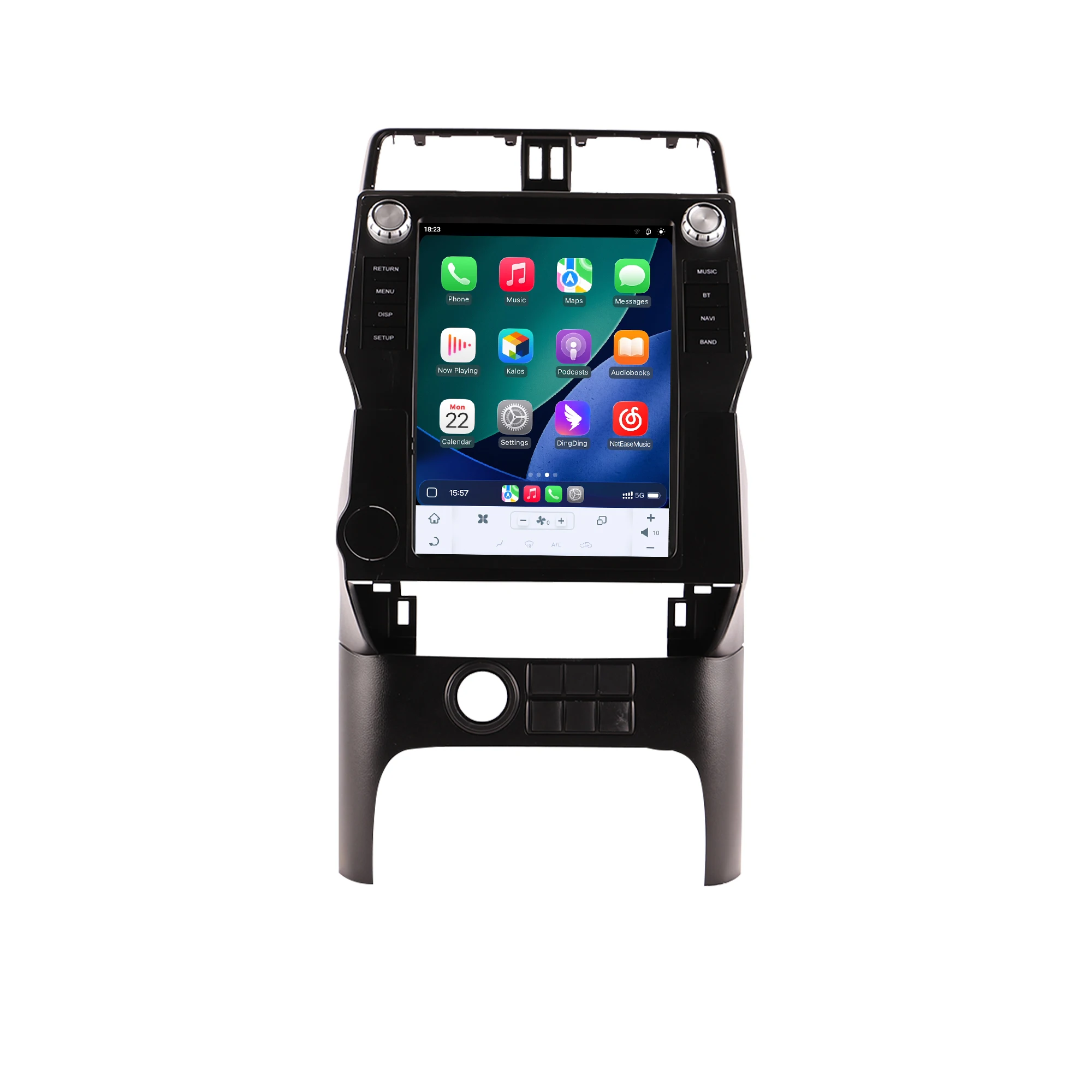 

12,1-дюймовый Android 15 CarPlay автомобильный радиоприемник для Toyota Prado 2018-2020, мультимедийный плеер с сенсорным экраном, GPS-навигация, автомобильные аксессуары