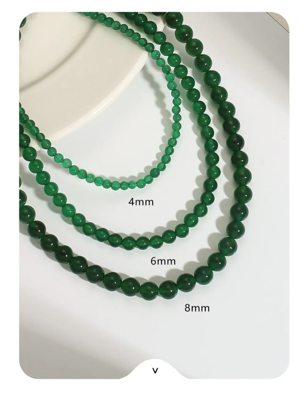 Fashion Luxurious Natural Stone Emerald Agate Necklace for Women Charm Simplicity Girl Gift Collarbone Chain Jewelry Wholesale