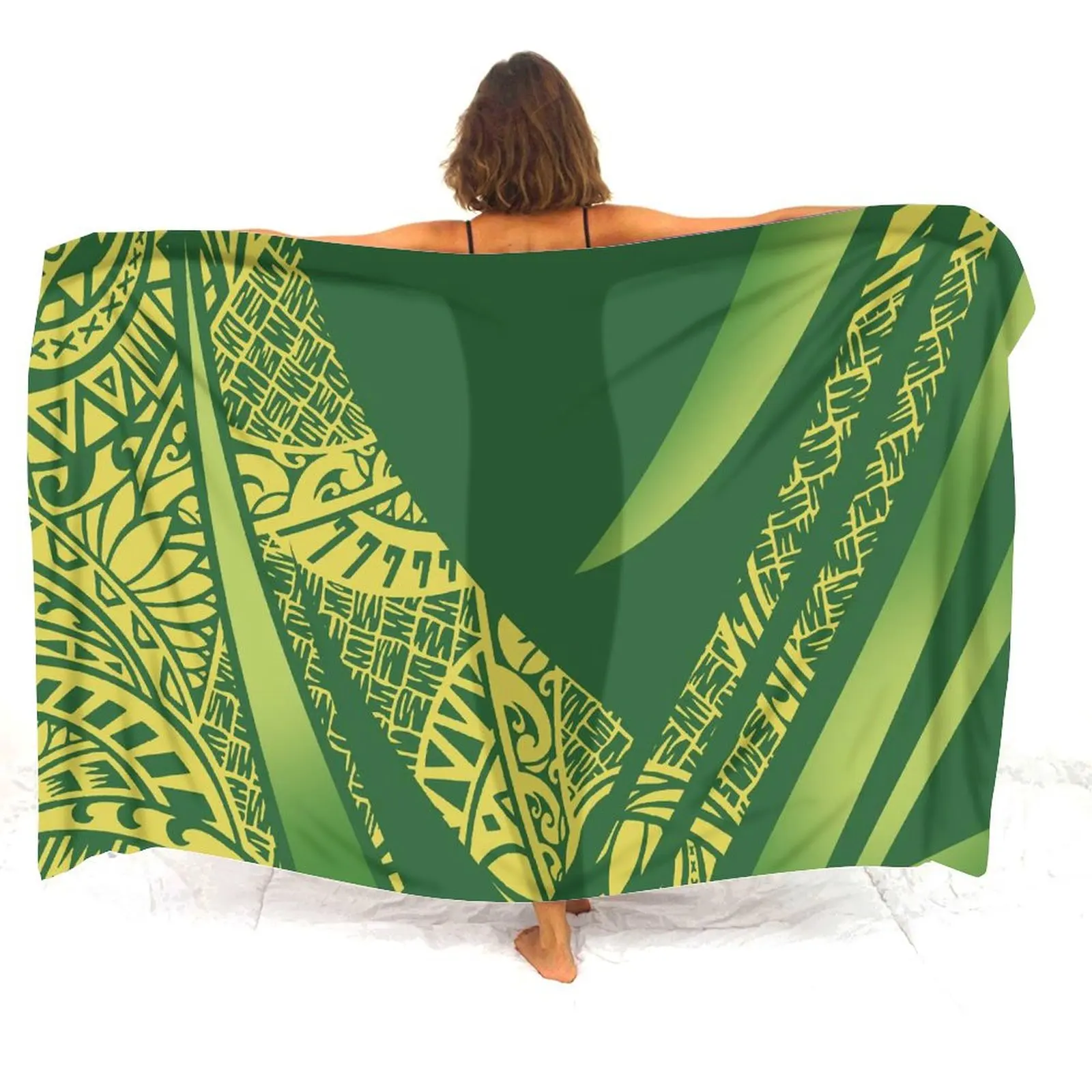 Hawaii Samoa Fiji Islands Ladies Sarong Polynesian Pattern Custom Ladies Soft Elegant Shawl Factory Direct Shipping Free