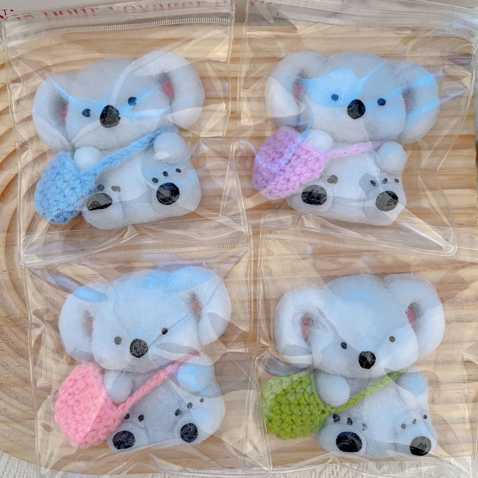 Squishy Fidget Toy Cute koala Slow Rebound Pinch Decompression Toy Slow Stress Release Vent Toy backpack random color