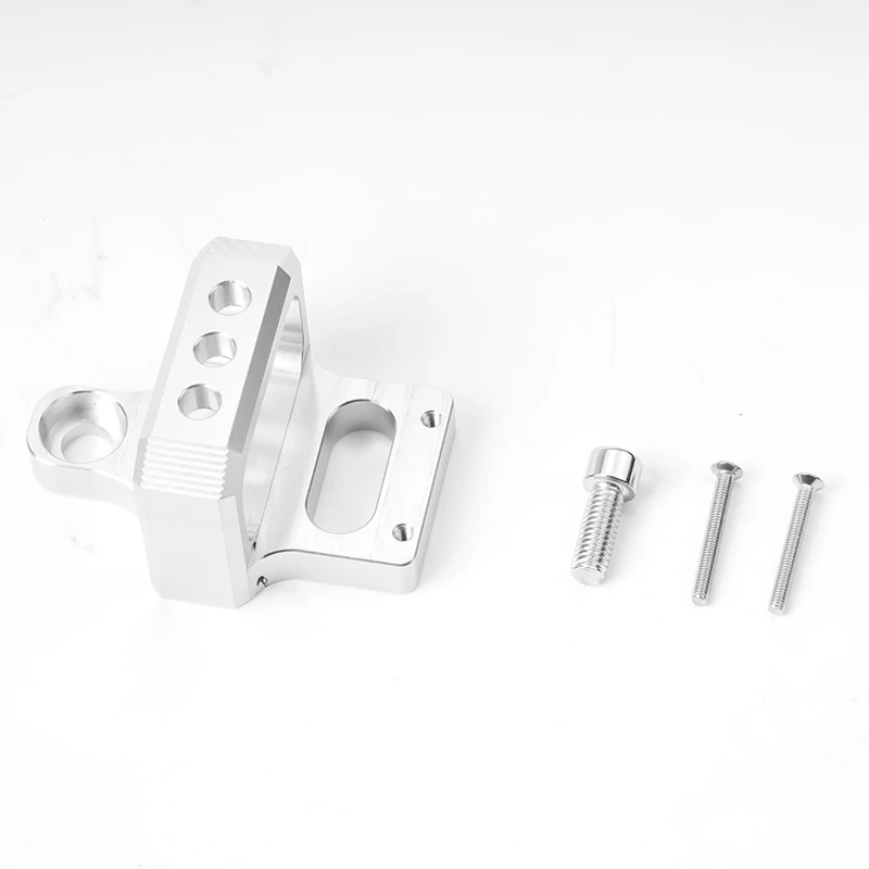 3 Port For MAC, AEM Boost Controller Solenoid Valve Mount Holder Bracket Kit CNC Billet Aluminum Silver