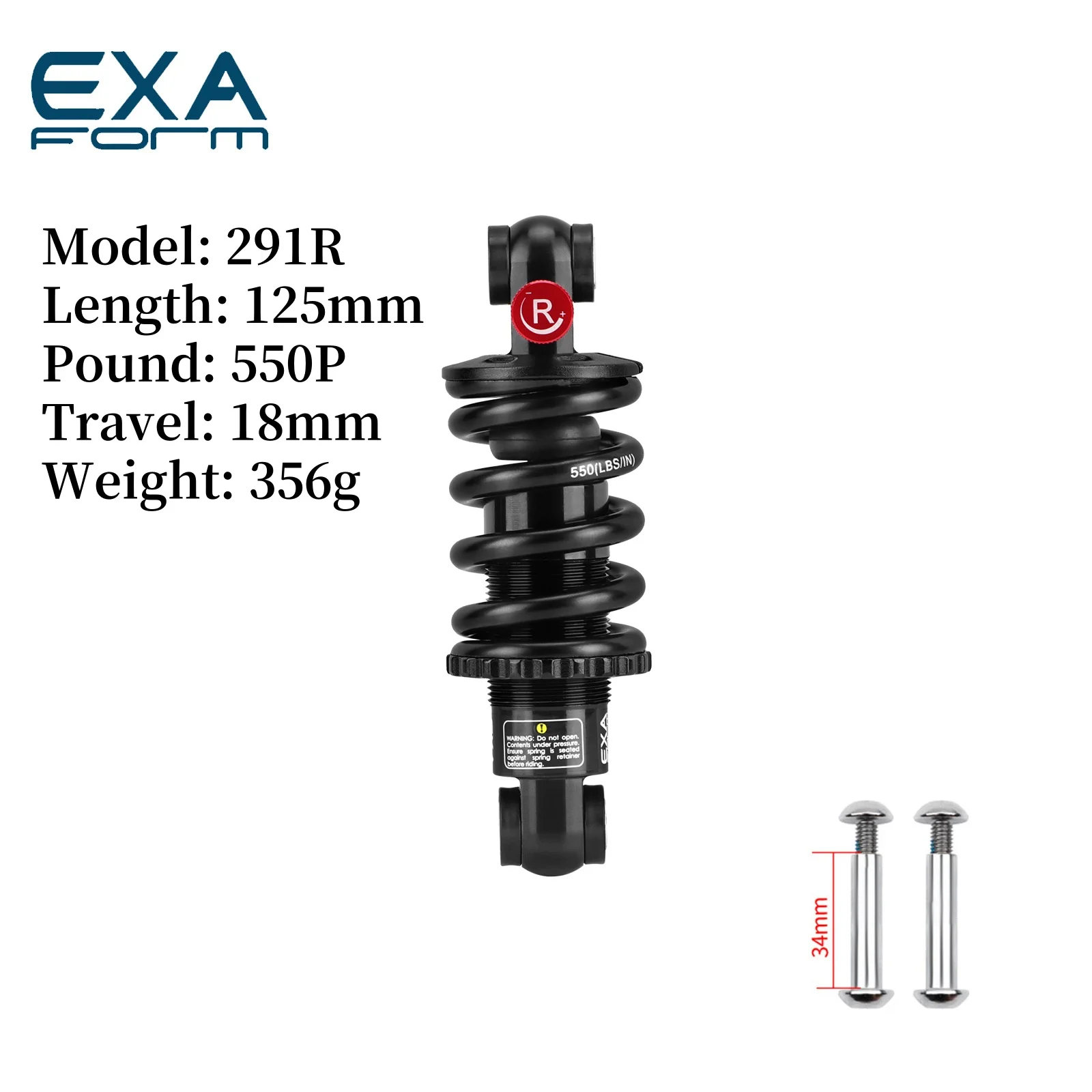 KS EXA 291R Shock Absorber Adjustable Damping Hydraulic Rear Shocks for MTB Electric Scooter Motocycles Parts