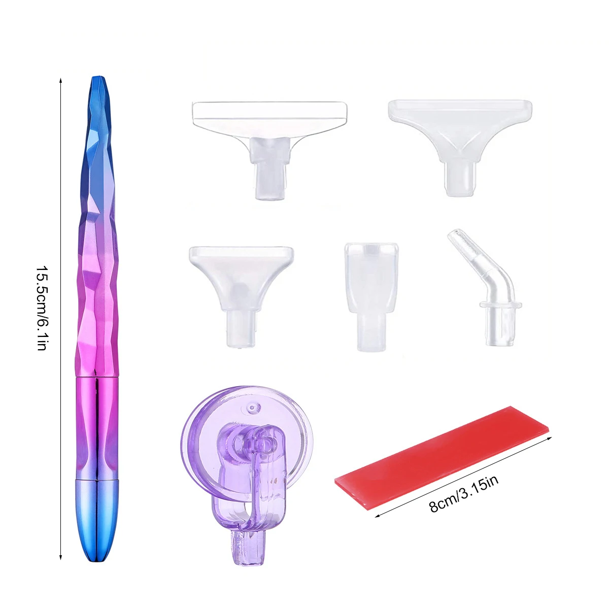 9pcs/set Diamond Art Painting Point Pen New Point Glue Roller Diamond Art Painting Tool Set Glue Point Wheel Combination Set view 2