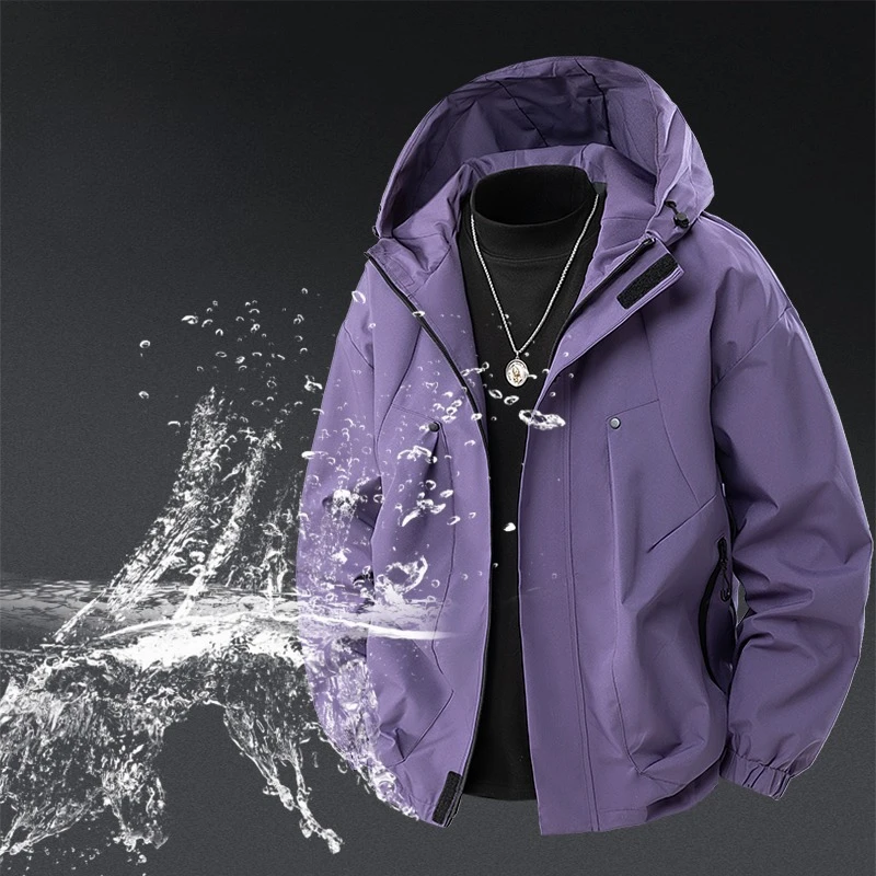 Waterproof Tactical Jacket Men Windbreaker Outdoor Hooded Coat Sport Military Full Zip Field Climbing Hiking Autumn Thin Outwear