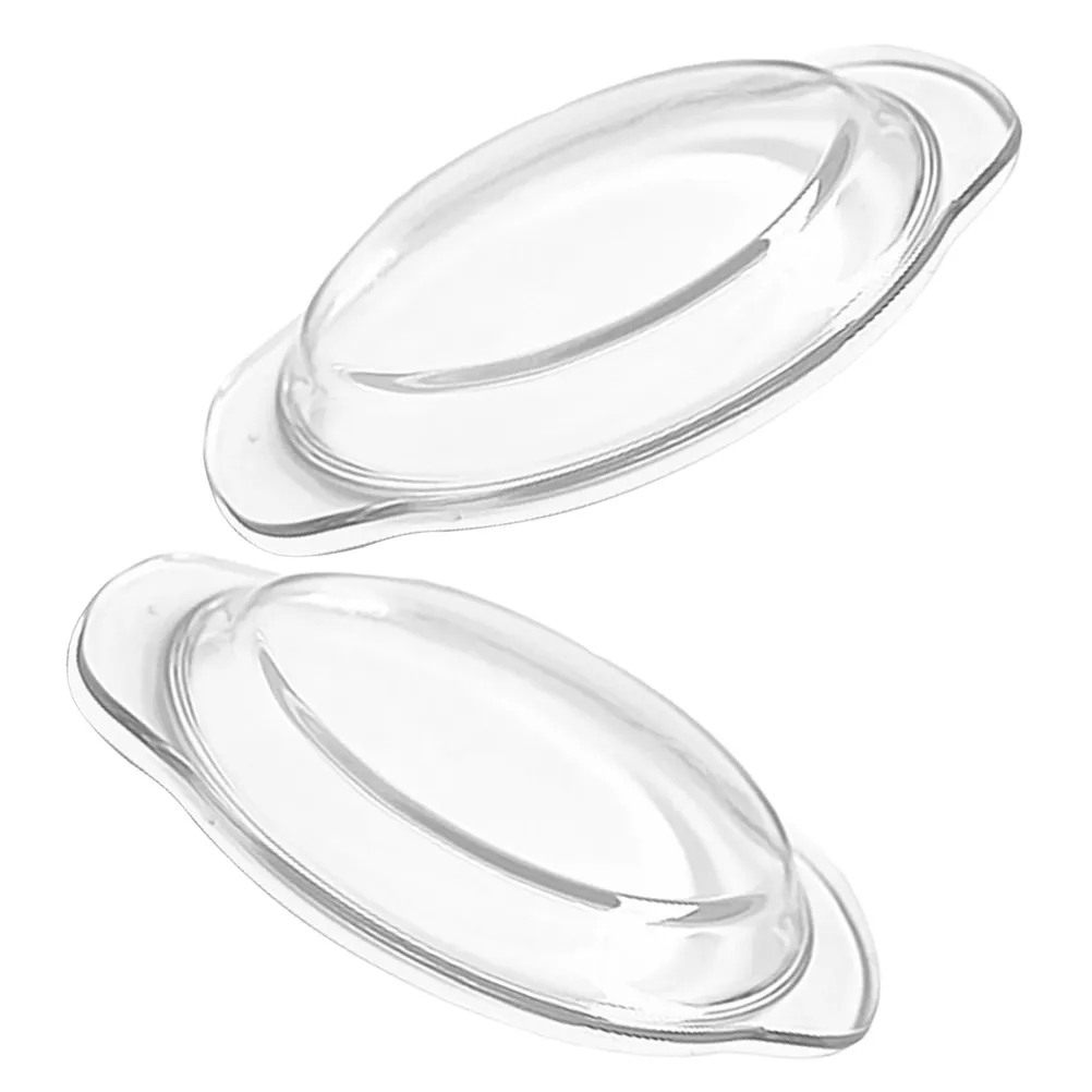 2Pcs Glass Microwave Splatter Cover Transparent Heat Resistant Plate Lid for Food Serving Dish Vegetable Fruit Microwave Plate