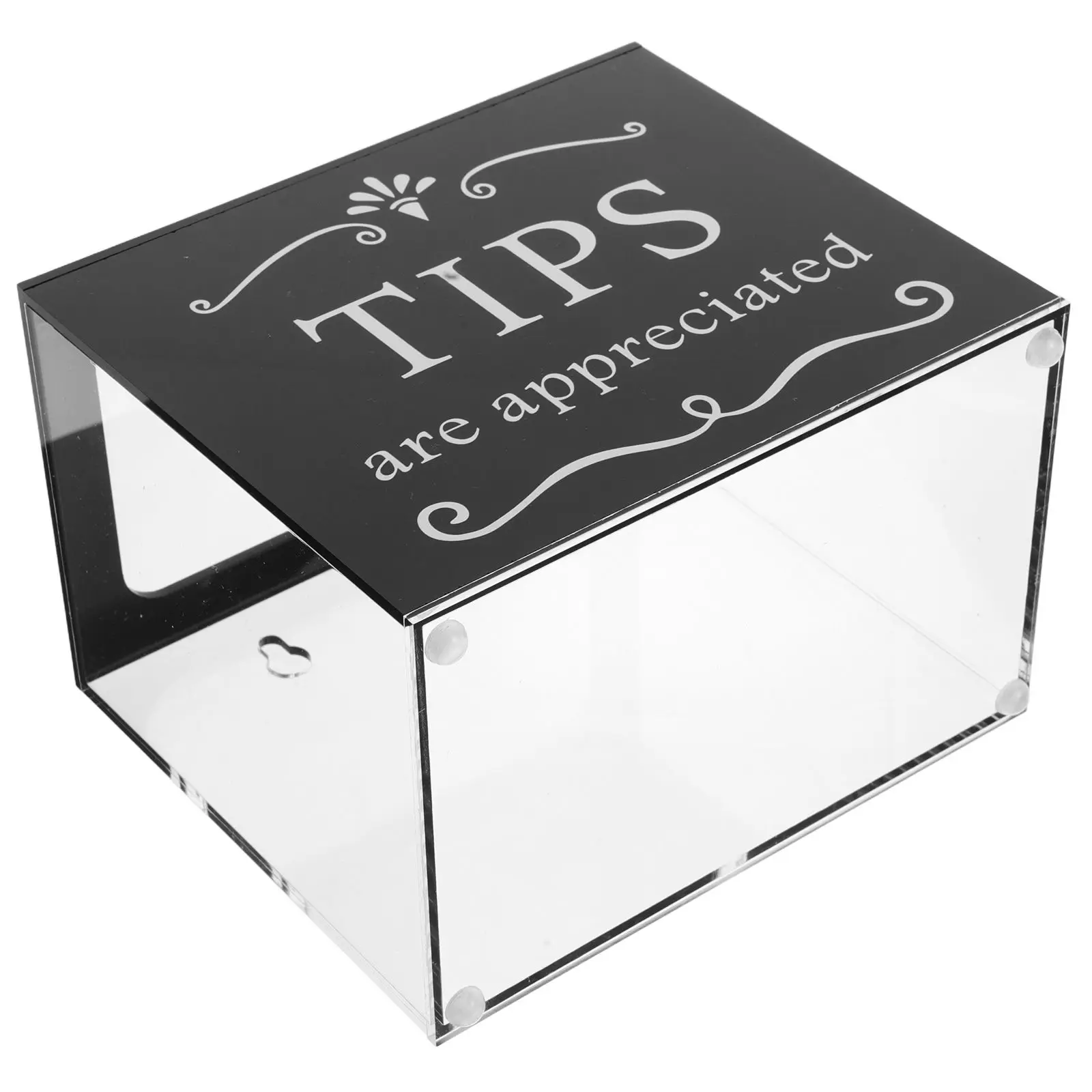 

Tip Box for Acrylic Money Container Raffle Bowl Storage Jar Donation Bucket Restaurant Bar Tip Jars Coin Jar Party