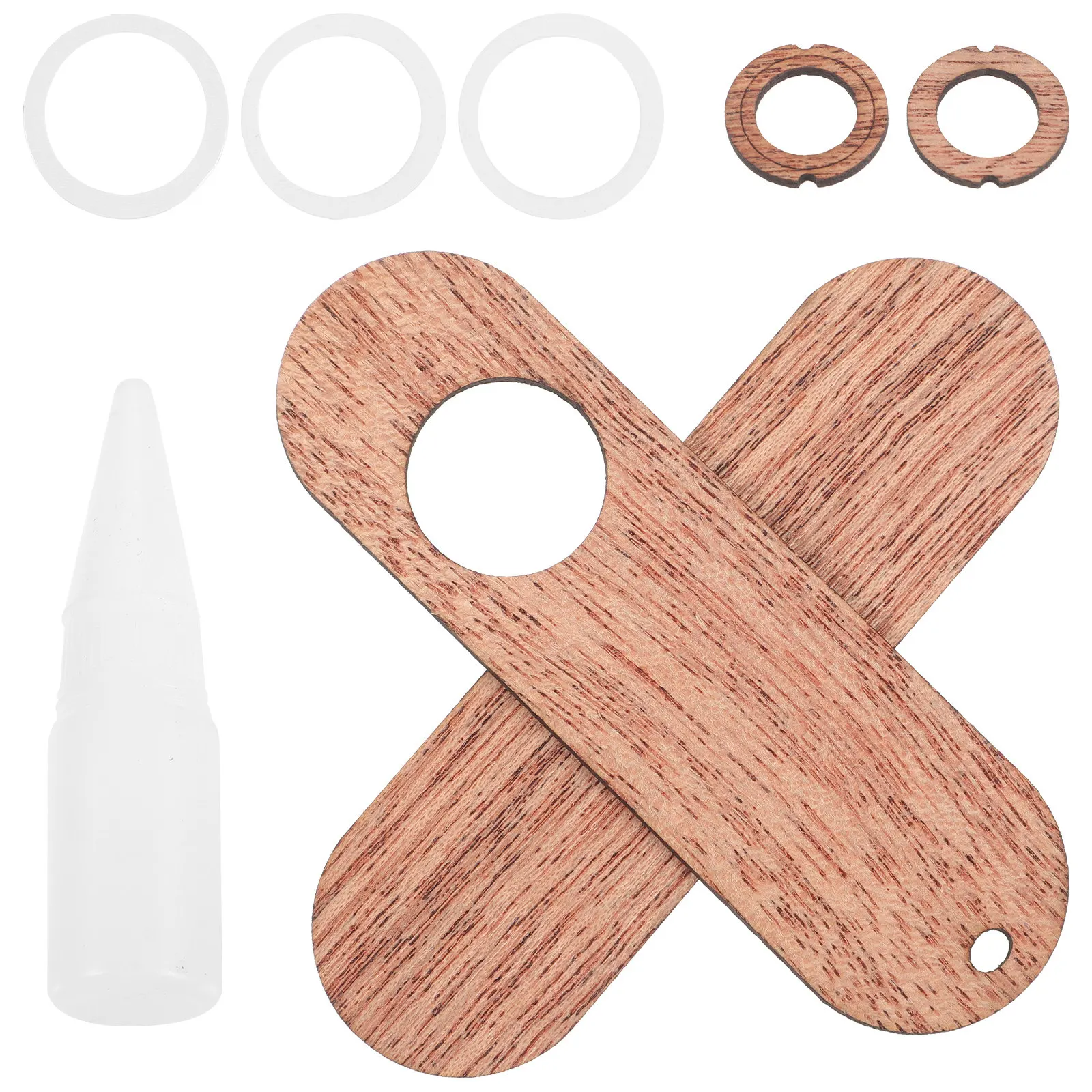 1Set Wooden Kazoo DIY Assembly Kit Classic Acoustic Mouth Instrument for Guitar Ukulele Accompaniment Professional Adult