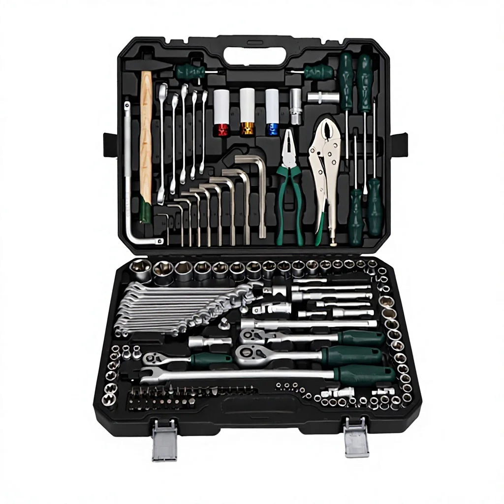 142+2 PCS Socket 72 Teeth Ratchet Wrench Screwdriver Bits Auto Repair Tool Box Hand Tool Set