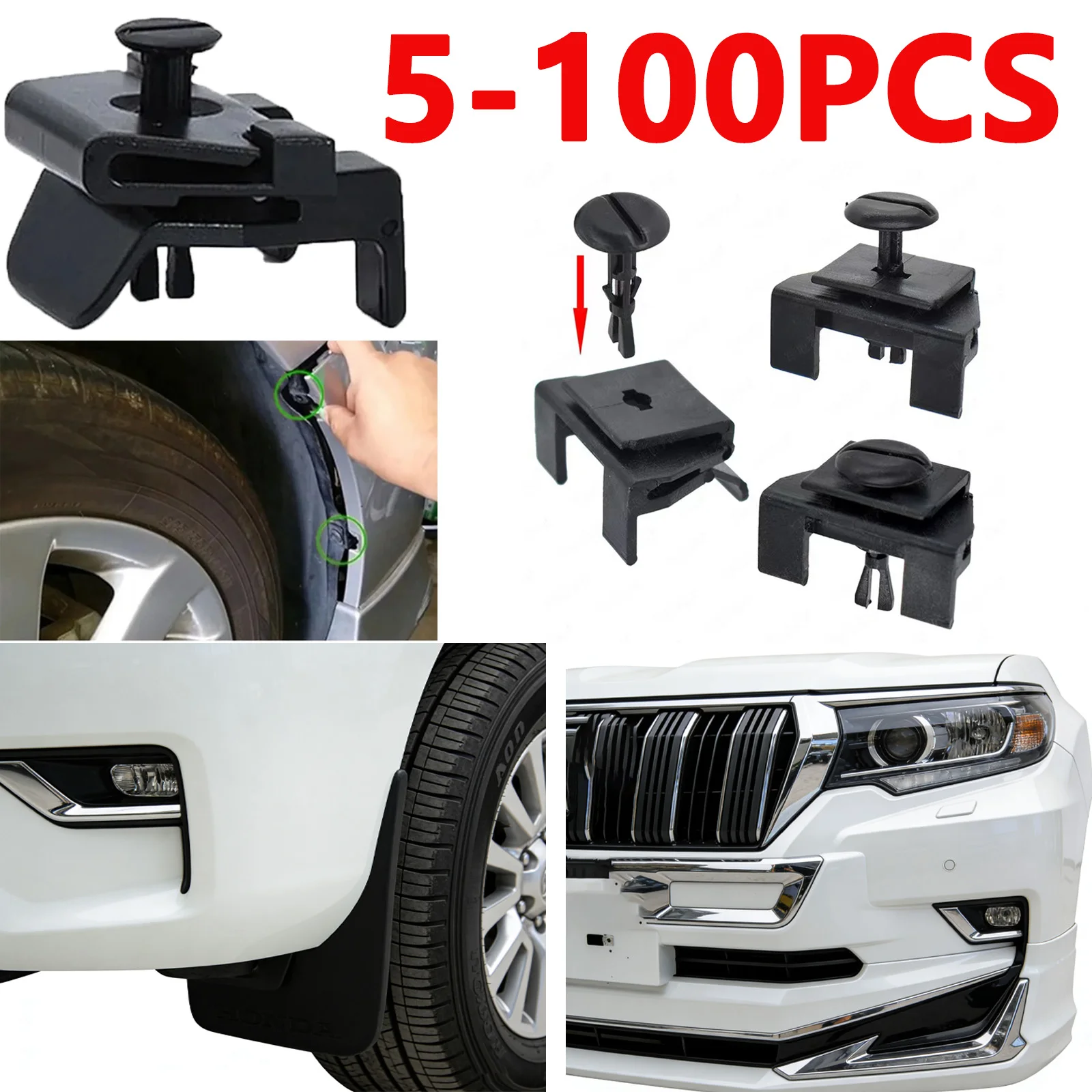 5-100X Car Front Bumper Retaining Clips Fender Retainer Fasteners For Toyota Chr Camry Corolla Prius Lexus Highlander Reiz