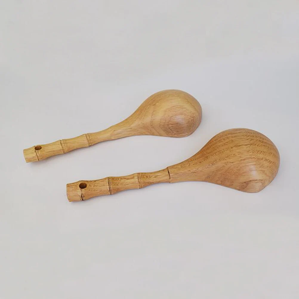 

Wooden Soup Ladle Bamboo Joints Design Handle Porridge Spoon Serving Water Spoon Kitchen Utensil (Light Color)