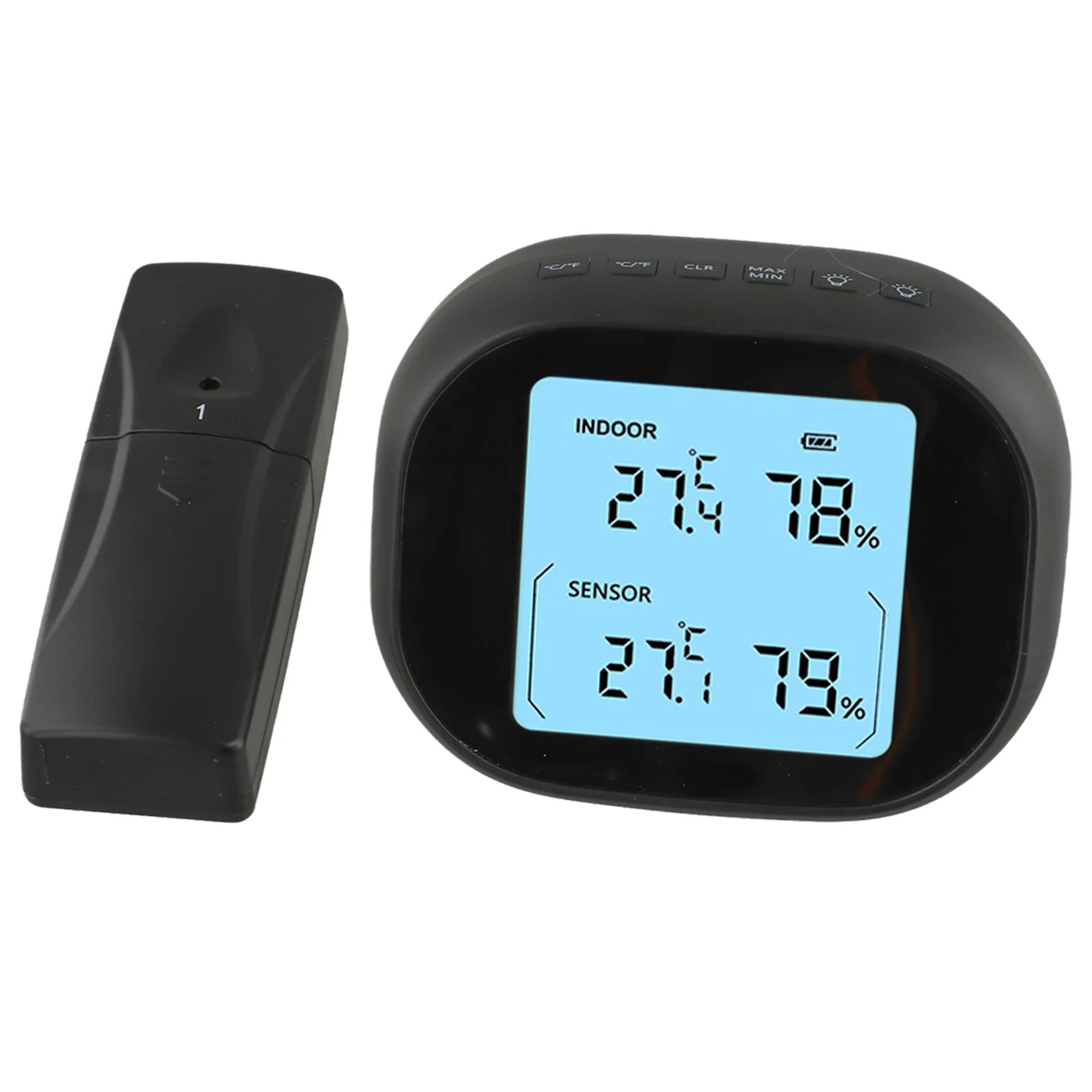 USB Charged Digital Thermometer and Hygrometer with Long Range Signal Transmission for Accurate Environmental Readings