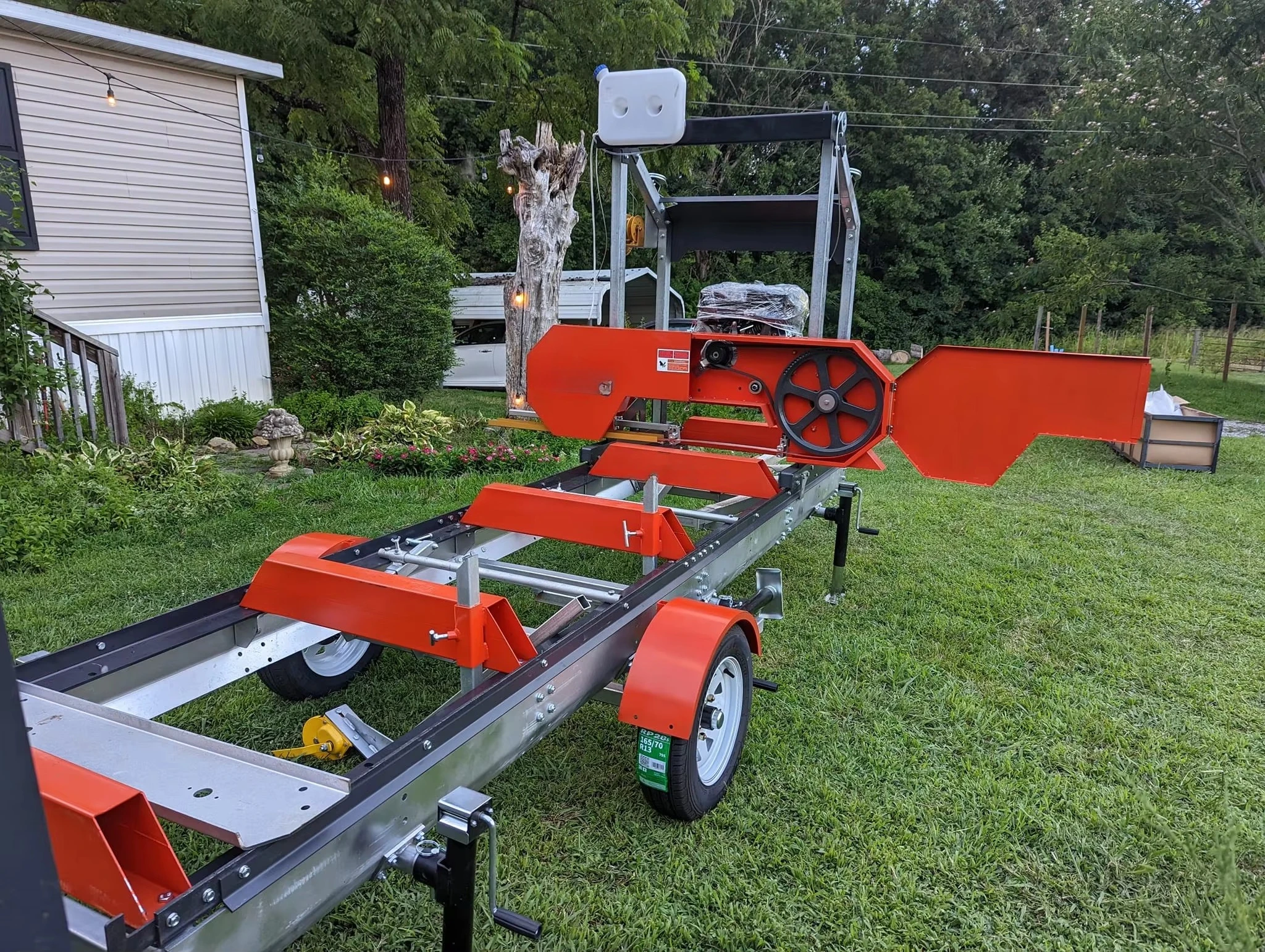 Hot Sale Horizontal Log Band Saw Mill with Electric Engine Portable Woodworking Sawmill