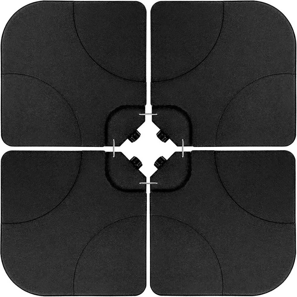 

4-Piece 176lb Capacity Heavy-Duty Cantilever Offset Patio Umbrella Base Square Stand Plate with U Locking, Customized