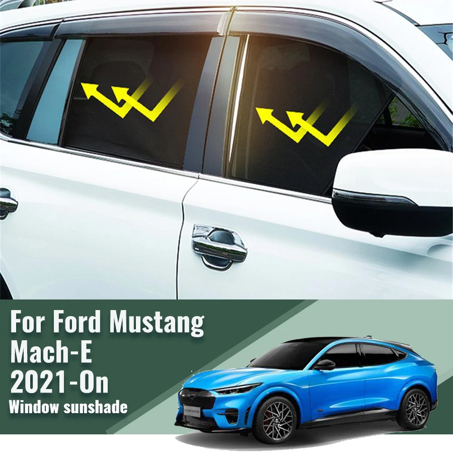 For Ford Mustang Mach-E 2021 2022 2023 2024 MachE Mach E Magnetic Car Sunshade Front Windshield Curtain Side Window Sun Shade