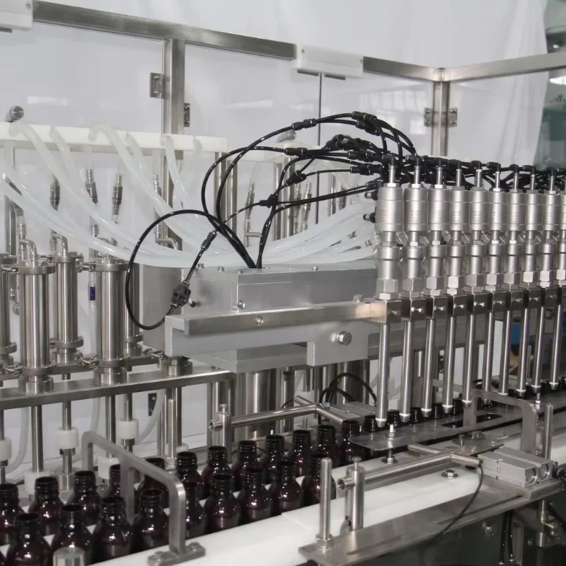 Cosmetic Liquid Filling Machine Automatic Bottle Filler with Conveyor Touch Screen Control for Shampoo Lotion
