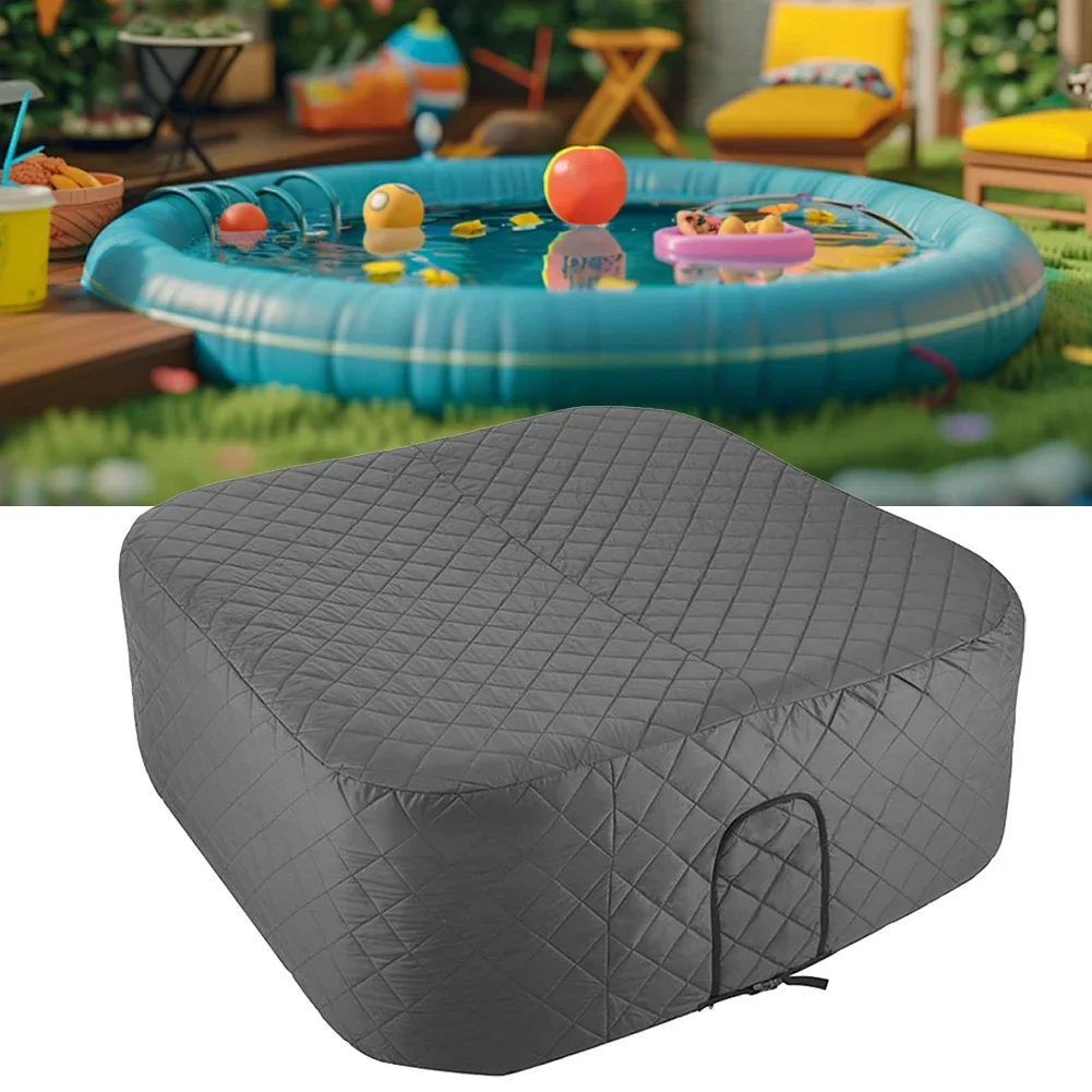 อ่างอาบน้ําป้องกันบ้านผ่อนคลายฝาครอบอ่างอาบน้ําทําให้พองฝาครอบอ่างอาบน้ําสี่เหลี่ยมทําความสะอาดง่ายจัดเก็บประหยัดพลังงาน