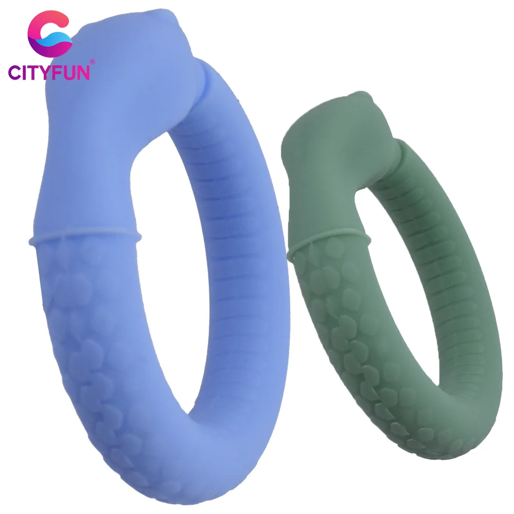 

CITYFUN Fantasy Snake Shape Cock Scrotum Lock Ring Male Penis Trainer Delay Ejaculation Time Lasting Sex Toys For Men 18+