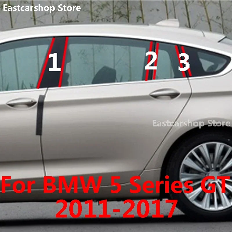 For BMW 5 Series GT F07 5GT Gran Turismo 2011-2017 Car Door Central Window Middle Column Trim Strip PC B C Pillar Accessories