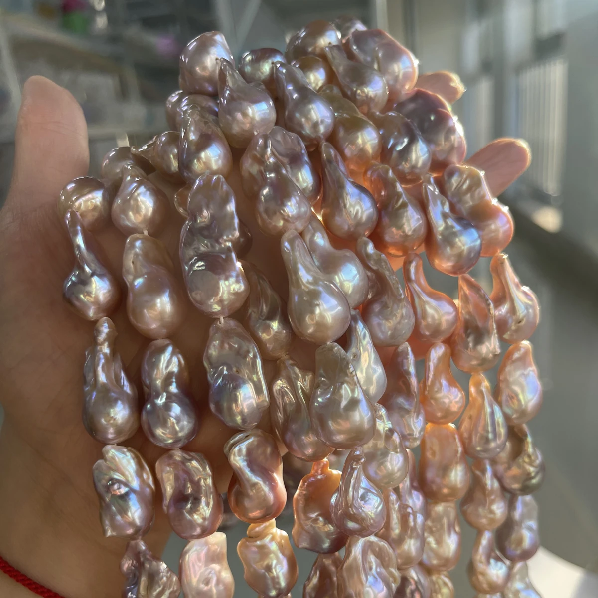 

AAA Natural Freshwater Fish Tail Baroque Pearls Beaded Purple Pink Colors Loose Spacer Beads for Jewelry Making DIY Necklaces