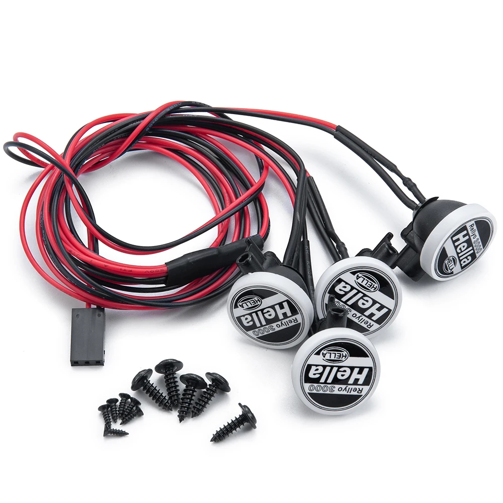 MIBIDAO 2/4LED RC Auto Dach Licht Runde Lampe Scheinwerfer Für 1/10 Axial SCX10 II 90046 TRX4 Tamiya CC01 D90 D110