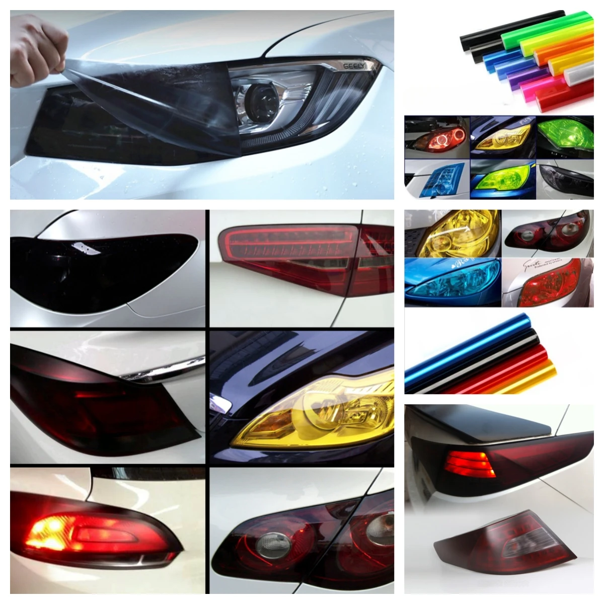 Auto Scheinwerfer Licht Rücklicht Tönung Vinyl Aufkleber Selbstklebende Lampe Folie Lichter Aufkleber für Auto Scheinwerfer Zubehör