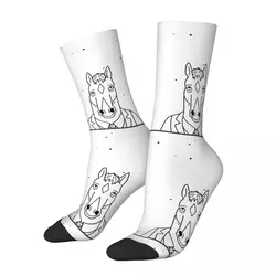 Hip Hop Retro Together Crazy Men's compression Socks Unisex B-BoJack Horsemans Harajuku Seamless Printed Funny Novelty Happy