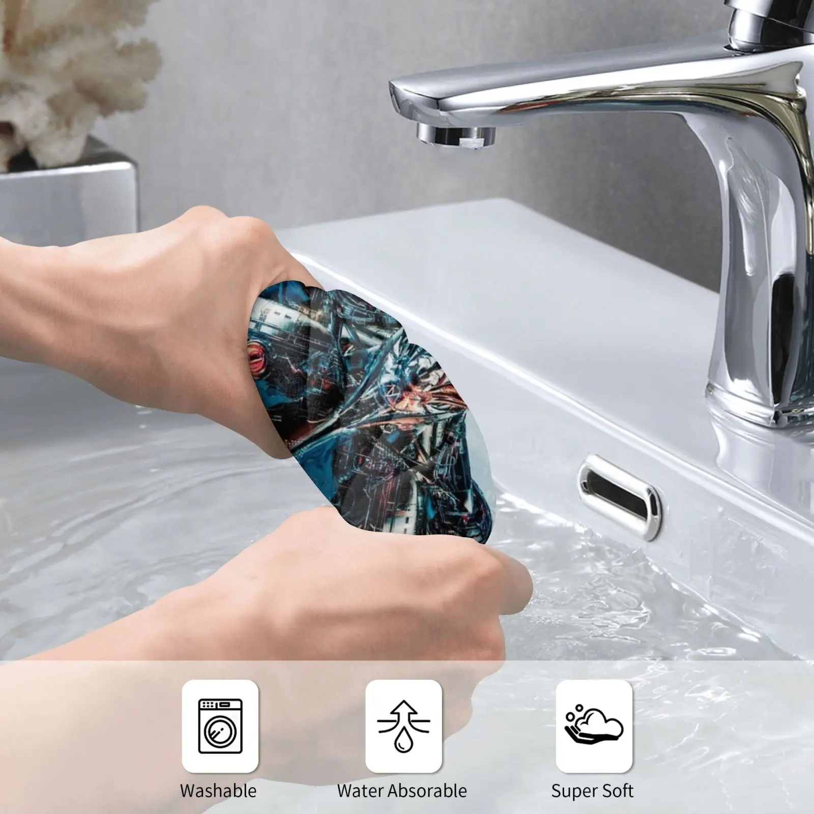 Servant Of The Machine Bath Towel Beach Cushion Science Fiction Fantasy Android Robot Cyborg Sci Fi Scifi