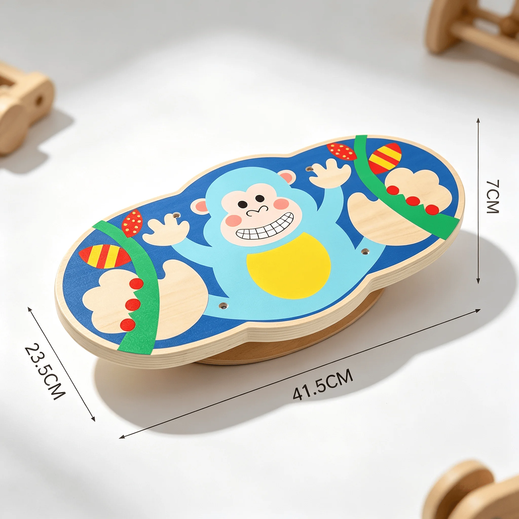 Children's Wooden Balance Board Montessori Sensory Training Toy for Kids Educational Development Wood Swinging Board 3+ Years view 6