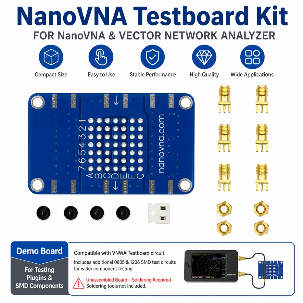 NanoVNA Testboard Kit Vector Network Analysis Module Demonstration Board Kit