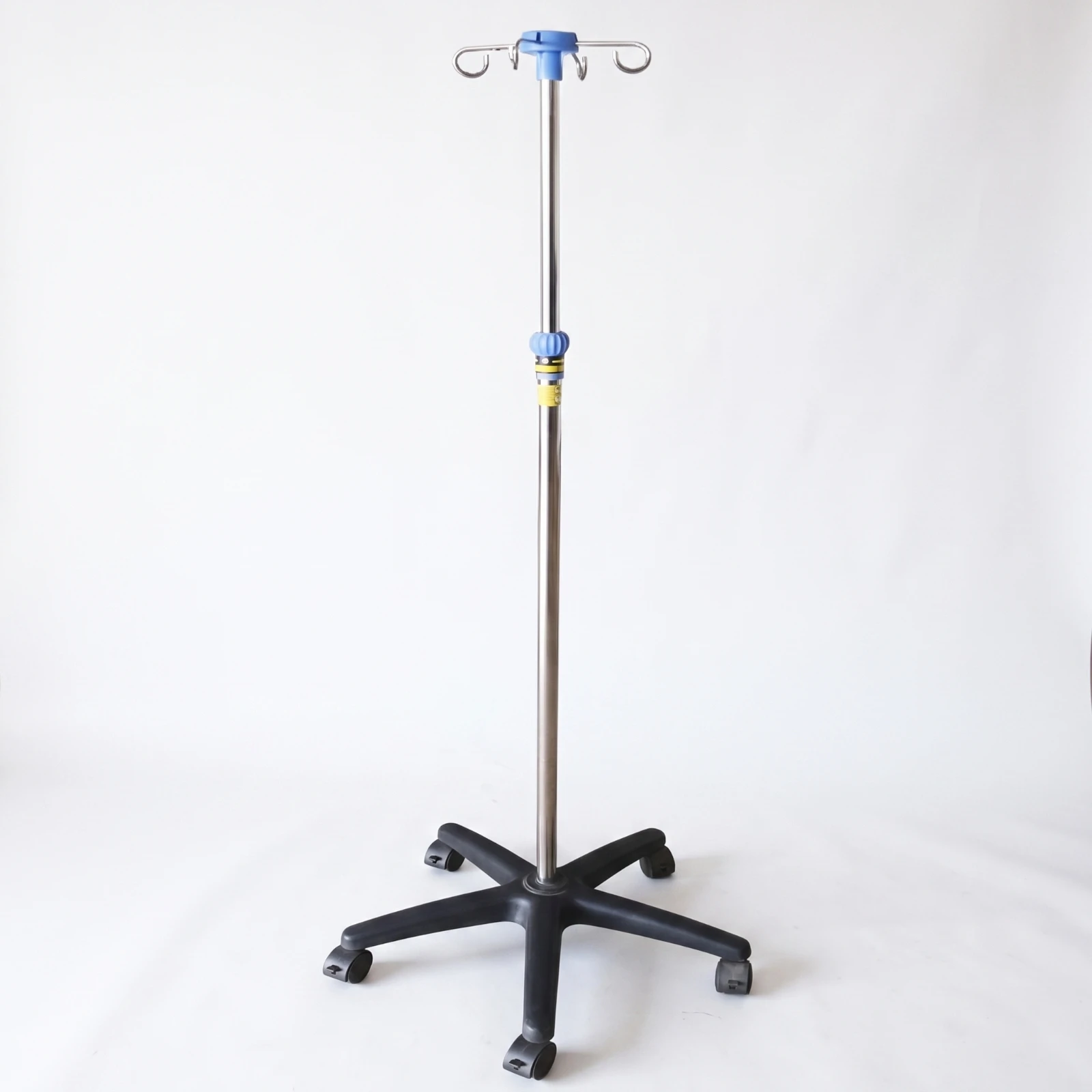 IV Stand with Wheels Mobile Rolling Infusion Stand Telescoping IV Pole Easy to Move Medical Equipment Portable for Nurses