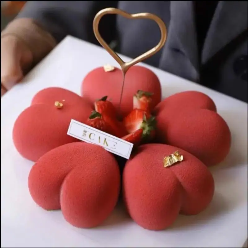 

Heart Shaped Chocolate Silicone Baking Molds For French Dessert Mousse Pastry Fondant Candy Gummy Cake Decoration Bakeware Mold