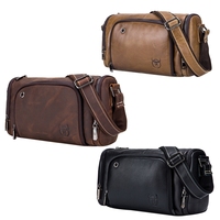 NEW-BULLCAPTAIN Brand Retro Men's Natural Leather Office Messengerbag Large Capacity Leisure Travel Shoulder Bag Briefcase