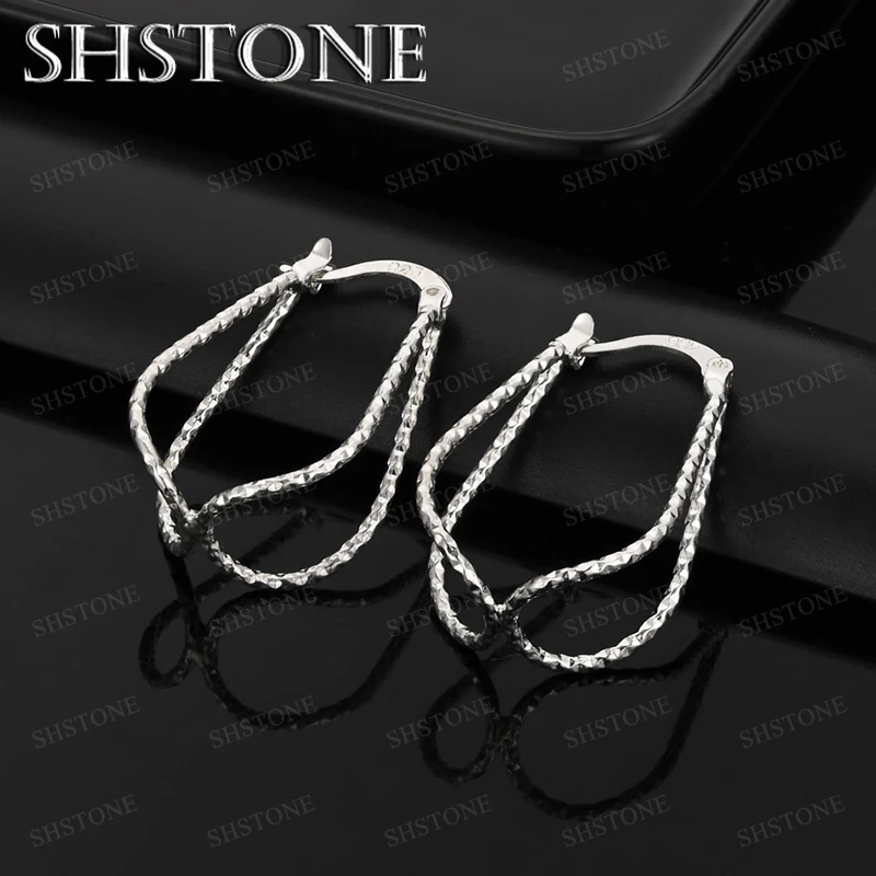 

925 Sterling Silver Earrings Women's Earrings Party Wedding Fashion Jewelry Wholesale Exquisite Luxury Unique Accessories