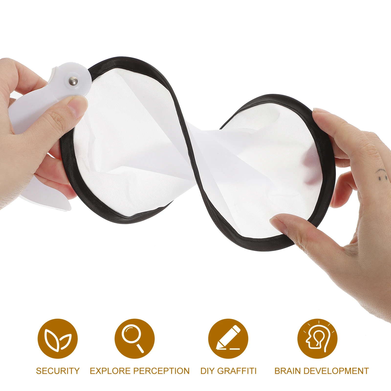 

2pcs Handheld Folding Summer Portable Wedding Decorative Round Fan Party Favors Lightweight Foldable Fan Easy Storage Gift Cloth