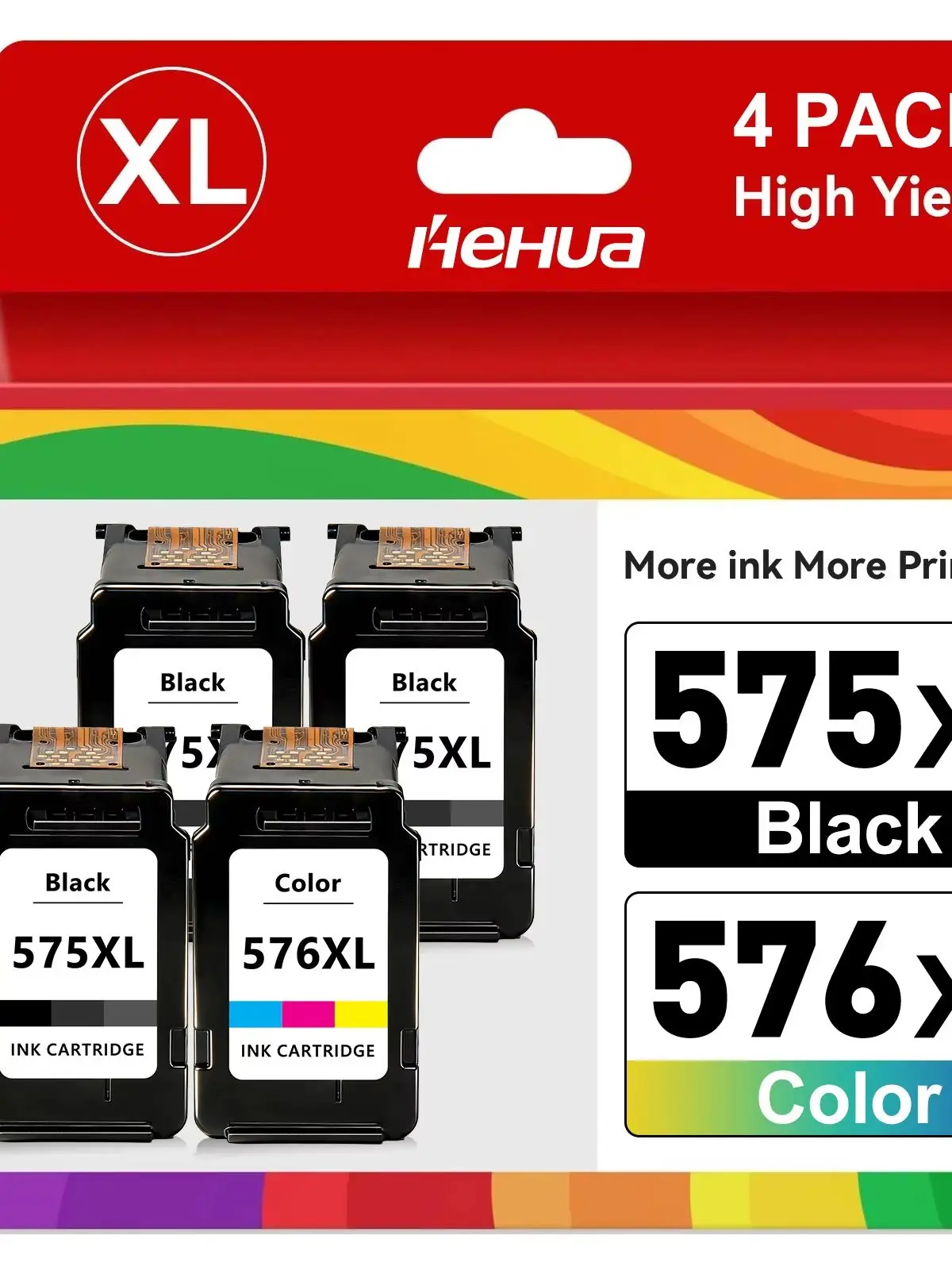 Pg-575Xl CL-576Xl Druckerpatronen Kompatibel für Canon Pixma Ts3350I Ts3750I Tr4750I Ts3752I Ts3751I 14ml