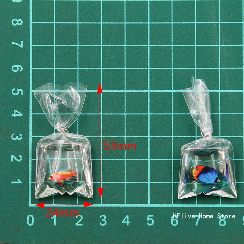1pc Kawaii Colorful Tropical Fish Resin Charms Water Bag Fish Earring Keychain Pendant Accessory Diy Crafts Jewelry Make