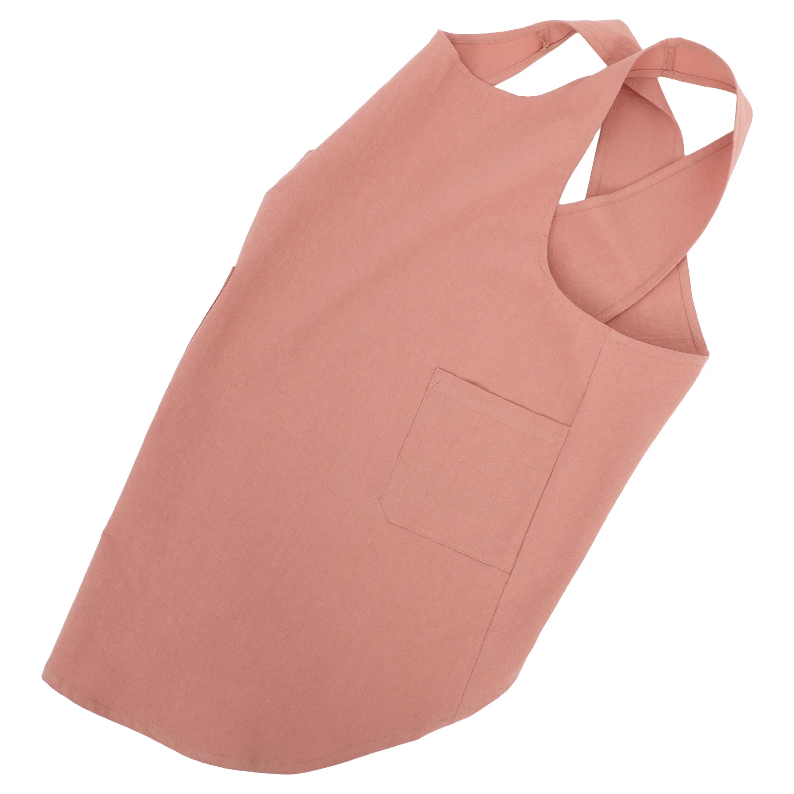 

Cotton Crossback Apron Solid Color Pockets Cooking Gardening Women Girls Soft Comfortable Kitchen Wear Boho Apron