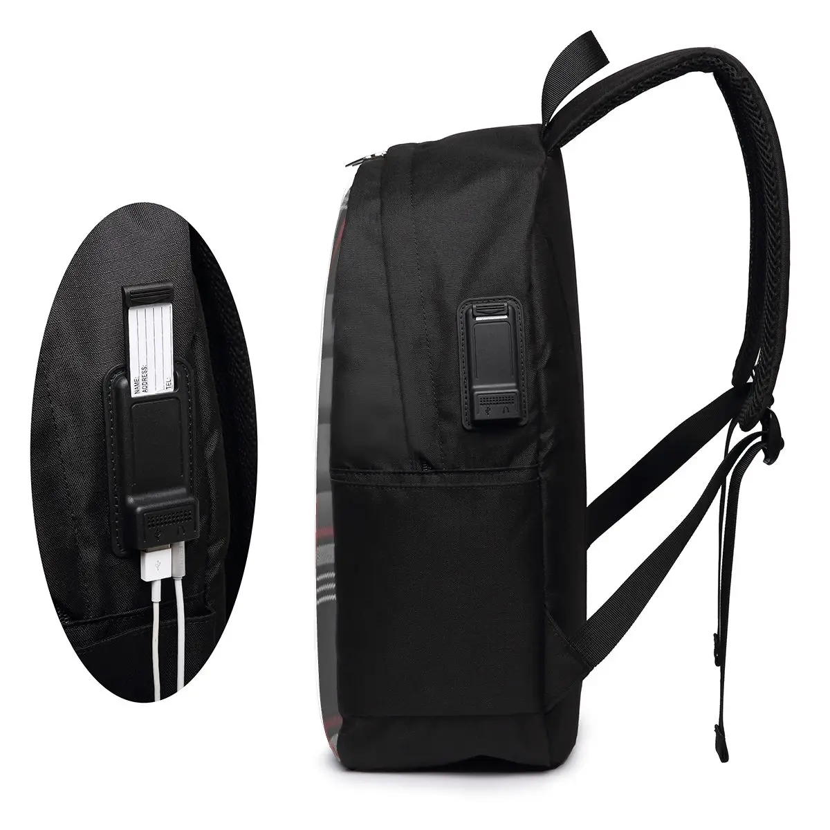 Tartan Plaid Recaros Backpack Travel Notebook Bag Computer College Student School Bag Laptop Shoulder Bags for Men Women view 5