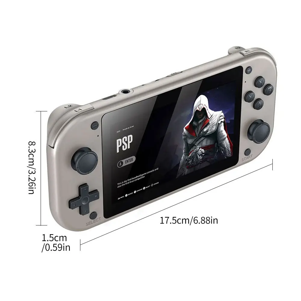 M17 Linux Retroarch 64G IPS High 4.3 Inch HD Screen Built In PSP/N64 Simulators Handheld Game Players Handheld Game Console