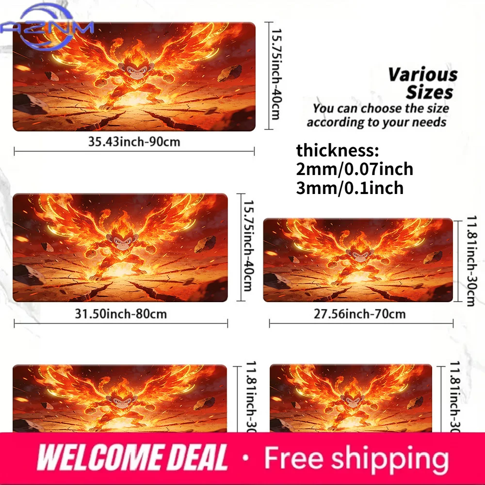 Pokemon Infernape Fire Wings Gaming Mouse Pad Non-Slip Desk Mat