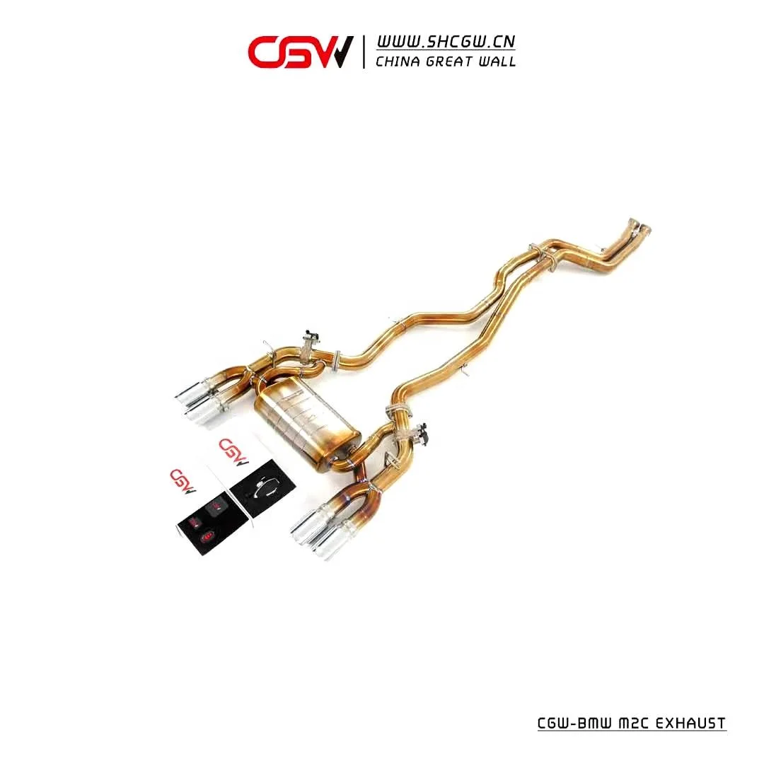 CGW Factory Valve Titanium Exhaust Muffler Golden Finish with Remote for  M2C 3.0T