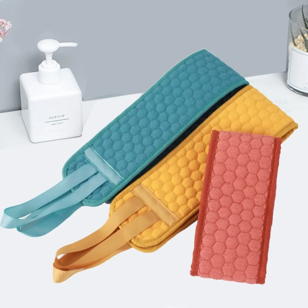 Back Scrubber Exfoliating Bath Belt with Handles Deep Cleaning Tools Body Washcloth Pull Strap for Men Women Shower Accessories