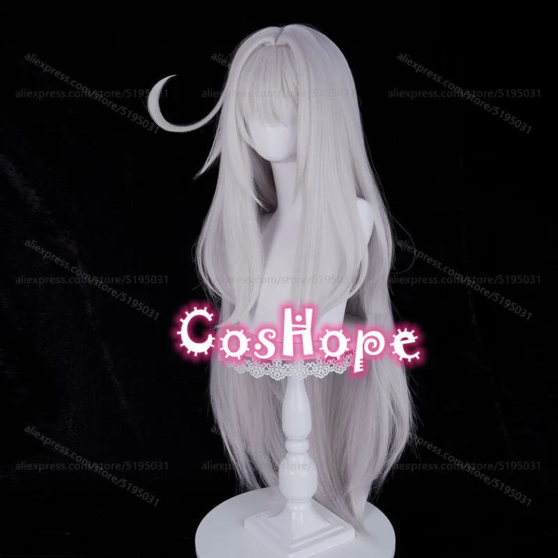 Ronova 코스프레 가발 98cm 긴 회색 핑크 가발 코스프레 애니메이션 내열성 합성 가발 할로윈 카니발 파티 의상