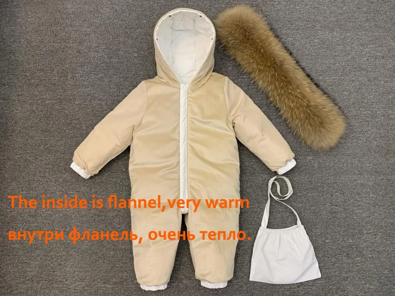 Children Winter -30C Thicken Down Jacket Girl Outside Warm Clothing Boy Winter Jacket for Russian Toddler Outerwear Romper Coats