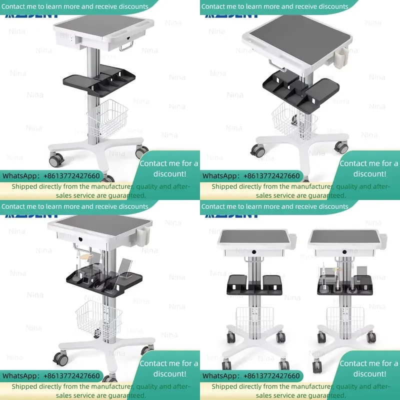 Azdent Standard Multi-Function Trolley Cart Trolley Hospital Clinic Oral Scanner Mobile Nursing Cart